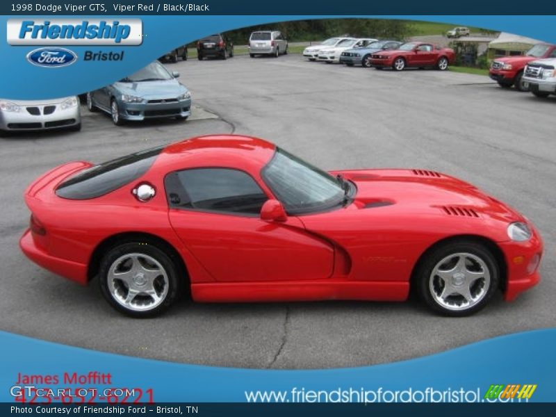 Viper Red / Black/Black 1998 Dodge Viper GTS