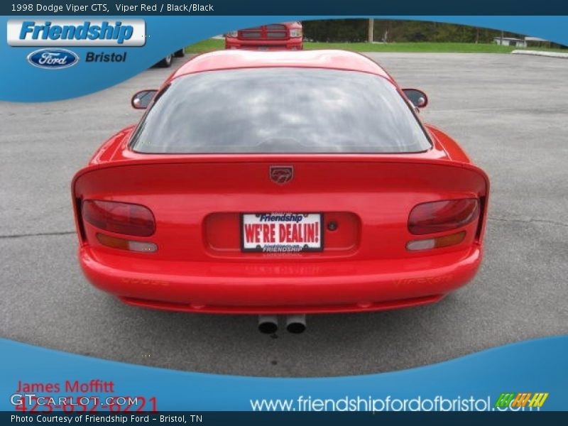 Viper Red / Black/Black 1998 Dodge Viper GTS