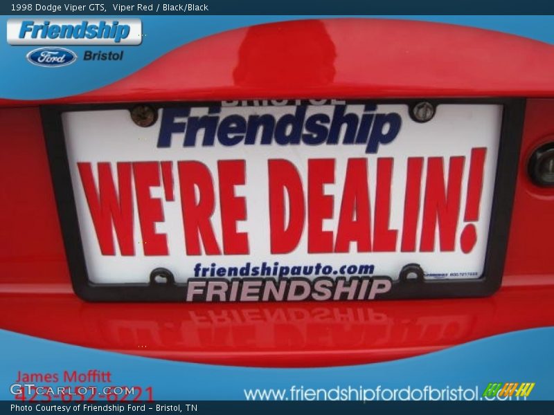 Viper Red / Black/Black 1998 Dodge Viper GTS