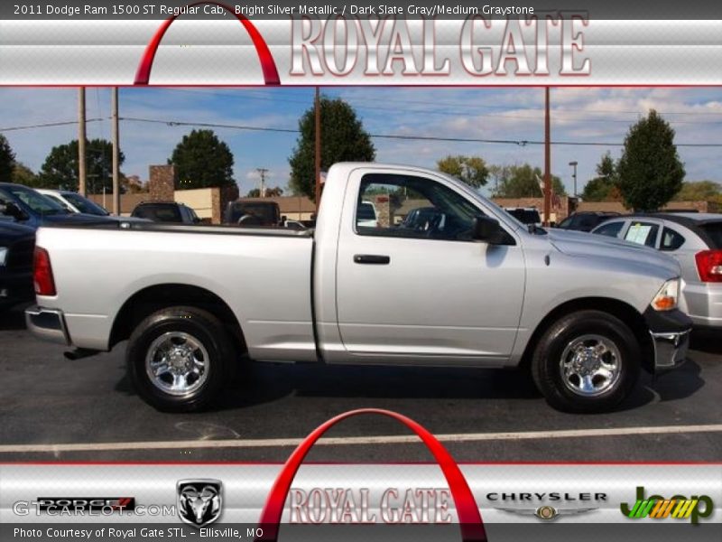 Bright Silver Metallic / Dark Slate Gray/Medium Graystone 2011 Dodge Ram 1500 ST Regular Cab