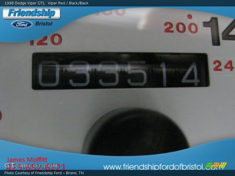 Viper Red / Black/Black 1998 Dodge Viper GTS
