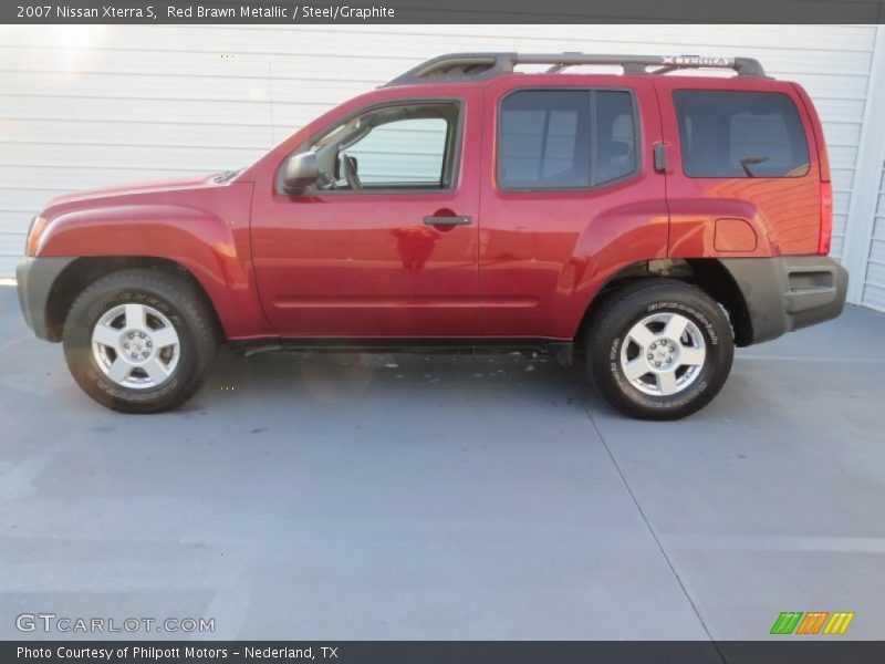 Red Brawn Metallic / Steel/Graphite 2007 Nissan Xterra S