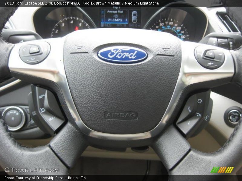 Kodiak Brown Metallic / Medium Light Stone 2013 Ford Escape SEL 2.0L EcoBoost 4WD