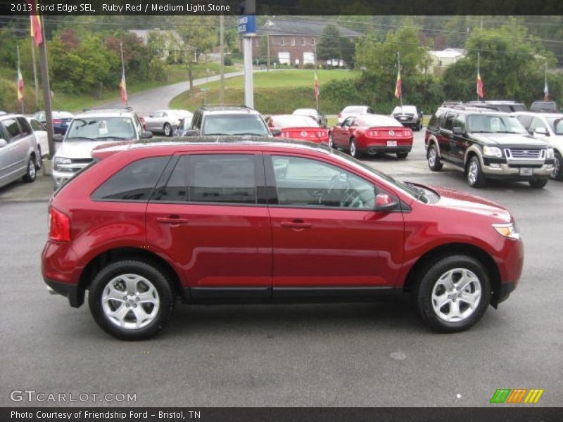 Ruby Red / Medium Light Stone 2013 Ford Edge SEL