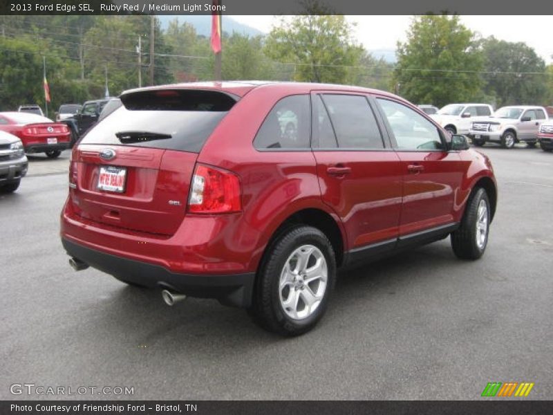 Ruby Red / Medium Light Stone 2013 Ford Edge SEL