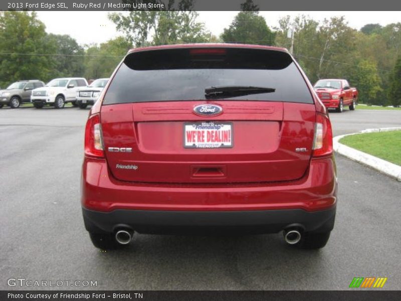 Ruby Red / Medium Light Stone 2013 Ford Edge SEL