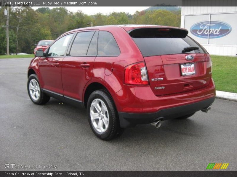 Ruby Red / Medium Light Stone 2013 Ford Edge SEL