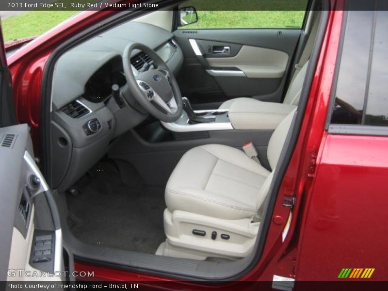 Ruby Red / Medium Light Stone 2013 Ford Edge SEL