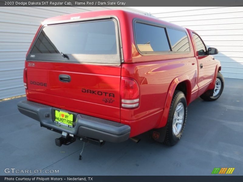 Flame Red / Dark Slate Gray 2003 Dodge Dakota SXT Regular Cab