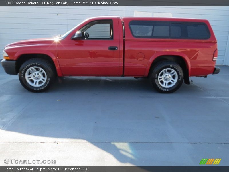 Flame Red / Dark Slate Gray 2003 Dodge Dakota SXT Regular Cab