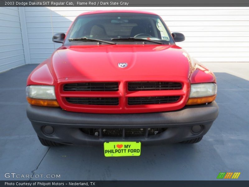 Flame Red / Dark Slate Gray 2003 Dodge Dakota SXT Regular Cab