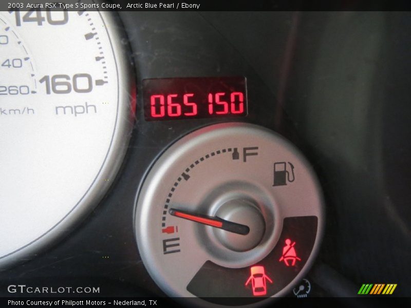 Arctic Blue Pearl / Ebony 2003 Acura RSX Type S Sports Coupe