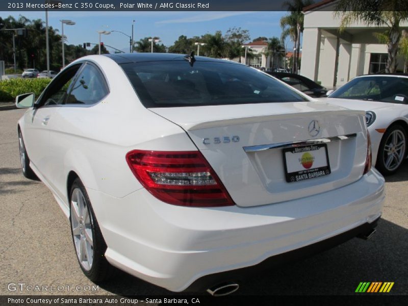 Polar White / AMG Classic Red 2013 Mercedes-Benz C 350 Coupe