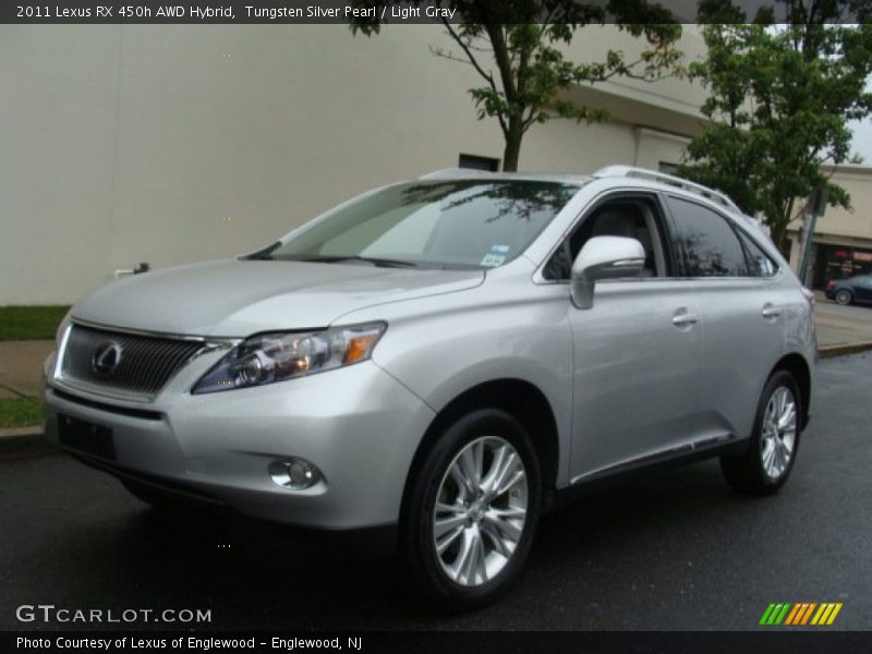 Tungsten Silver Pearl / Light Gray 2011 Lexus RX 450h AWD Hybrid