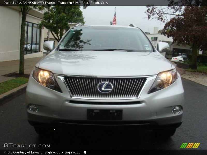 Tungsten Silver Pearl / Light Gray 2011 Lexus RX 450h AWD Hybrid