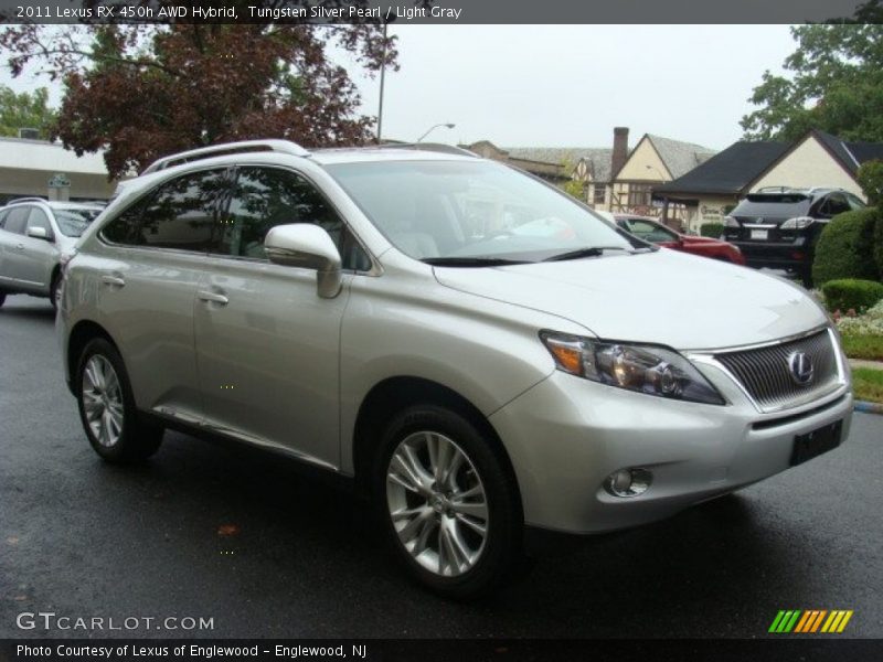 Tungsten Silver Pearl / Light Gray 2011 Lexus RX 450h AWD Hybrid