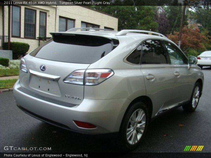 Tungsten Silver Pearl / Light Gray 2011 Lexus RX 450h AWD Hybrid