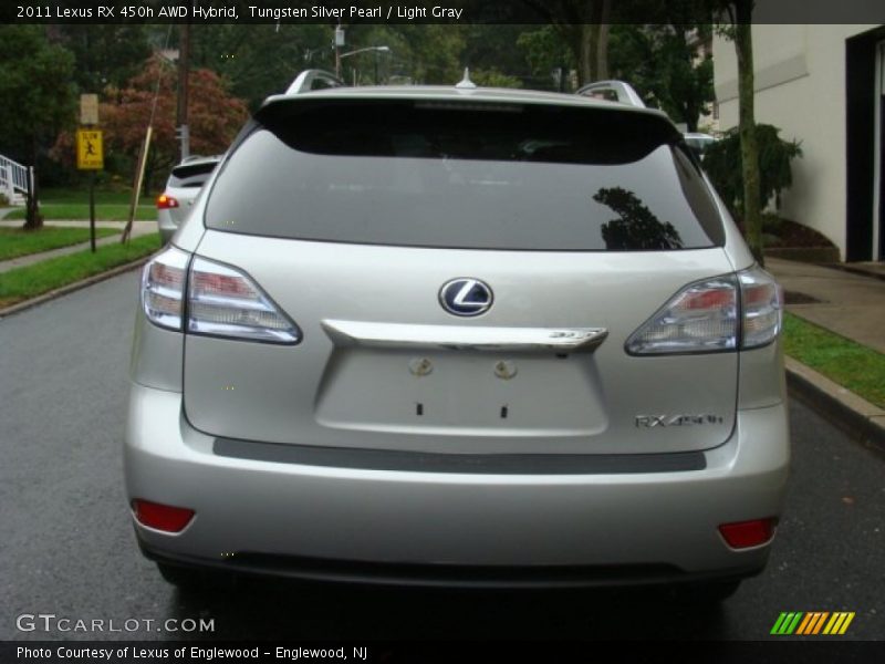 Tungsten Silver Pearl / Light Gray 2011 Lexus RX 450h AWD Hybrid