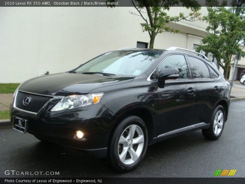 Obsidian Black / Black/Brown Walnut 2010 Lexus RX 350 AWD