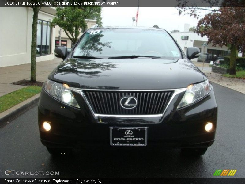 Obsidian Black / Black/Brown Walnut 2010 Lexus RX 350 AWD