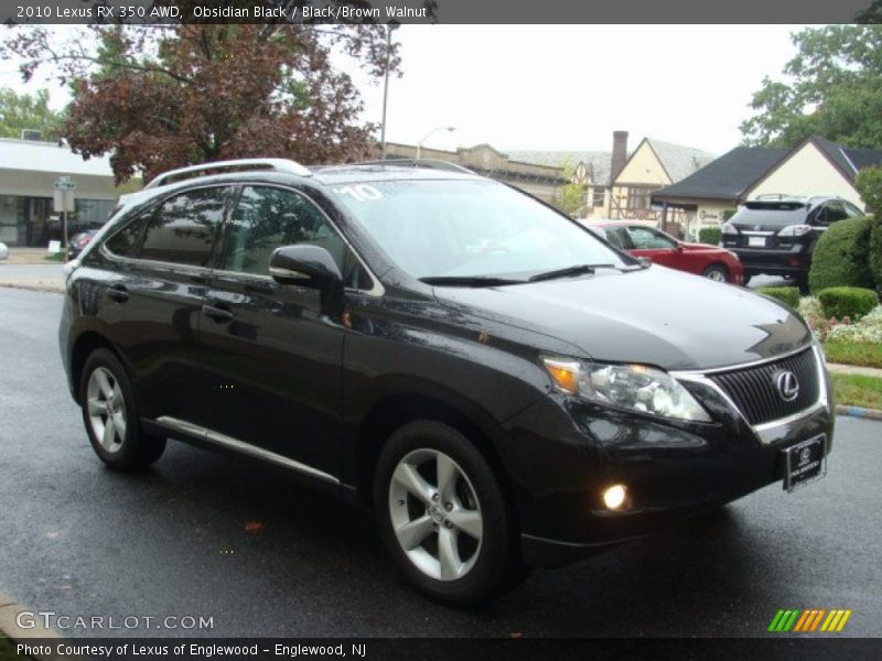 Obsidian Black / Black/Brown Walnut 2010 Lexus RX 350 AWD