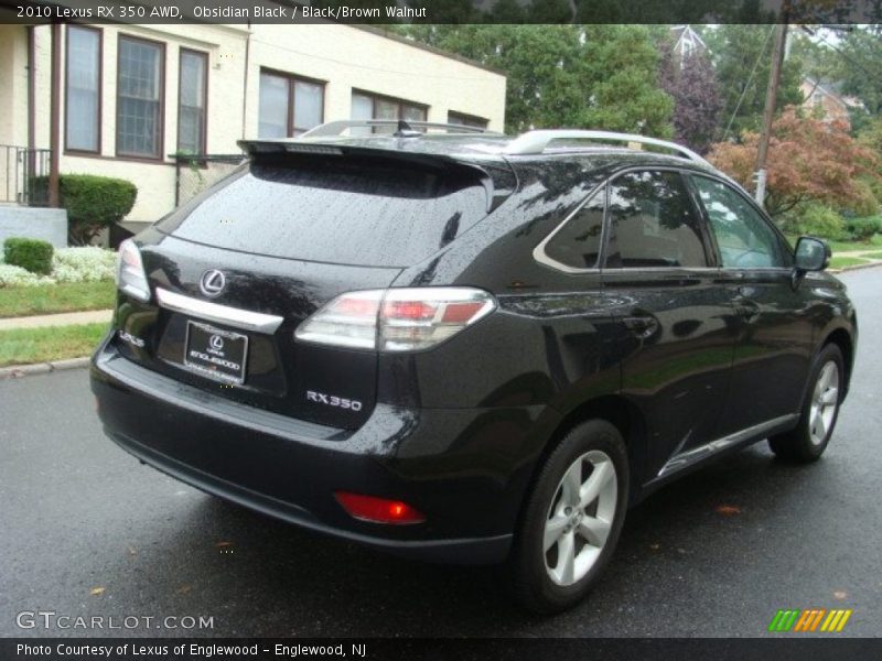 Obsidian Black / Black/Brown Walnut 2010 Lexus RX 350 AWD