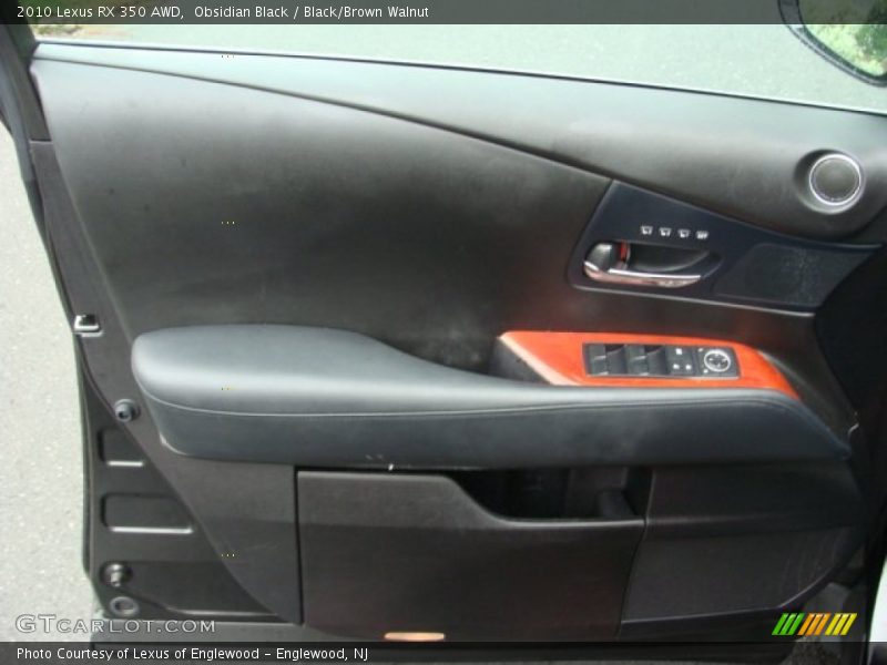Obsidian Black / Black/Brown Walnut 2010 Lexus RX 350 AWD