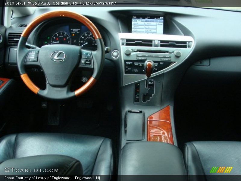 Obsidian Black / Black/Brown Walnut 2010 Lexus RX 350 AWD
