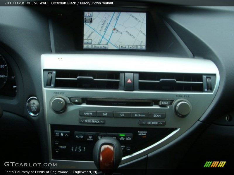 Obsidian Black / Black/Brown Walnut 2010 Lexus RX 350 AWD