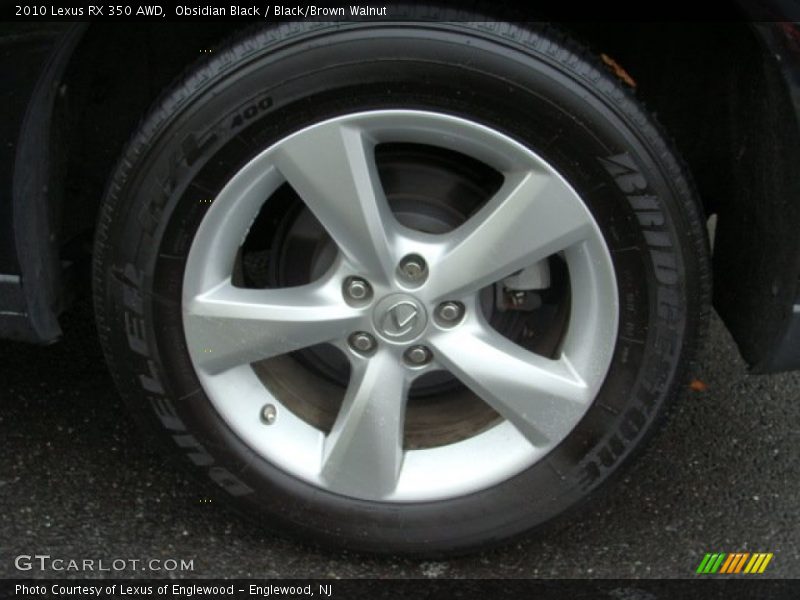 Obsidian Black / Black/Brown Walnut 2010 Lexus RX 350 AWD