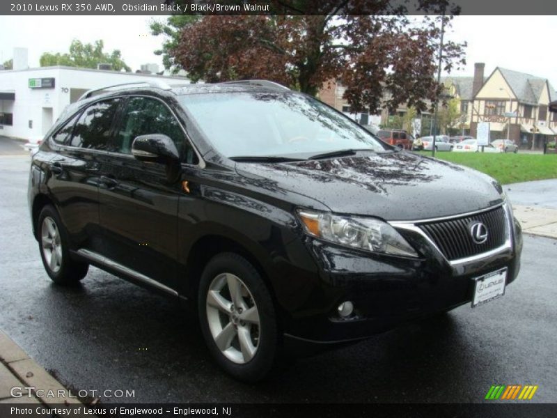 Obsidian Black / Black/Brown Walnut 2010 Lexus RX 350 AWD