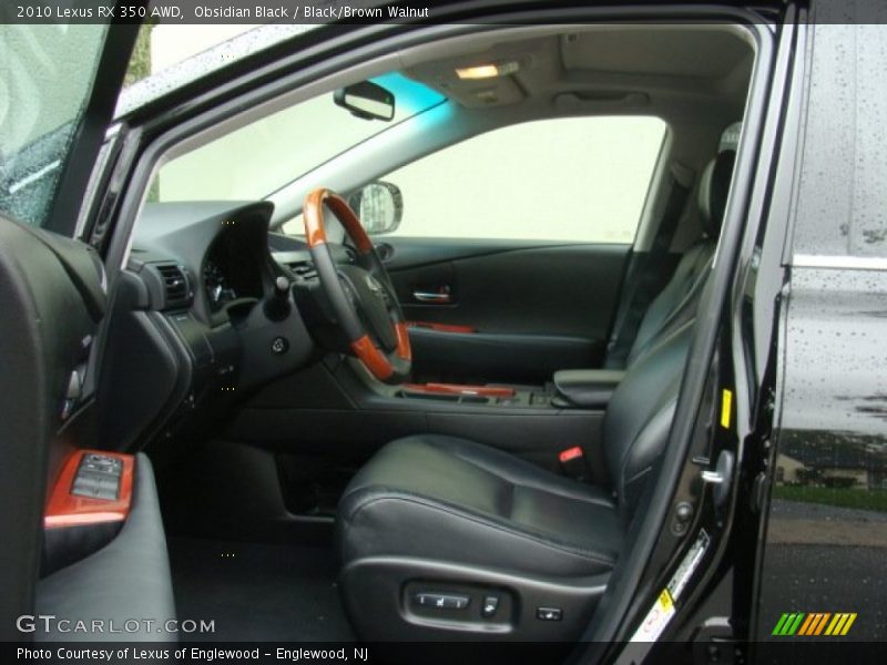 Obsidian Black / Black/Brown Walnut 2010 Lexus RX 350 AWD