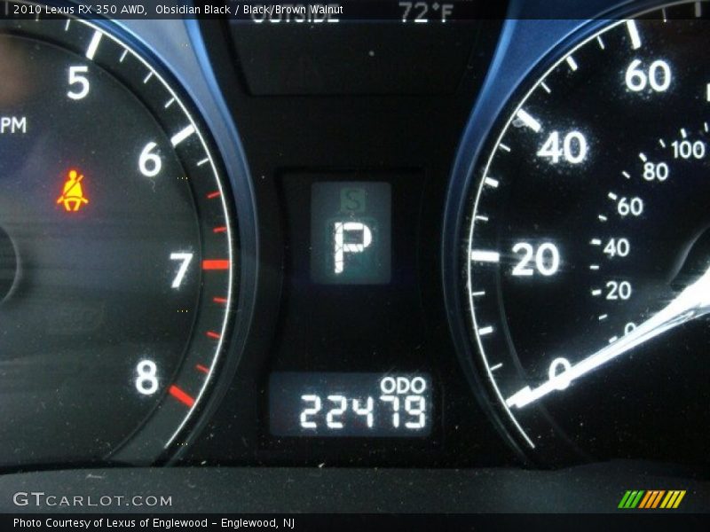 Obsidian Black / Black/Brown Walnut 2010 Lexus RX 350 AWD