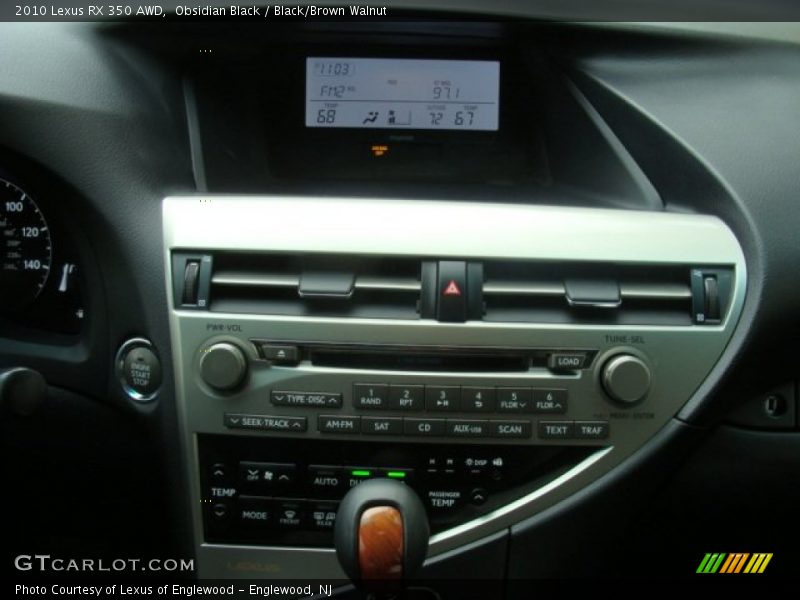 Obsidian Black / Black/Brown Walnut 2010 Lexus RX 350 AWD