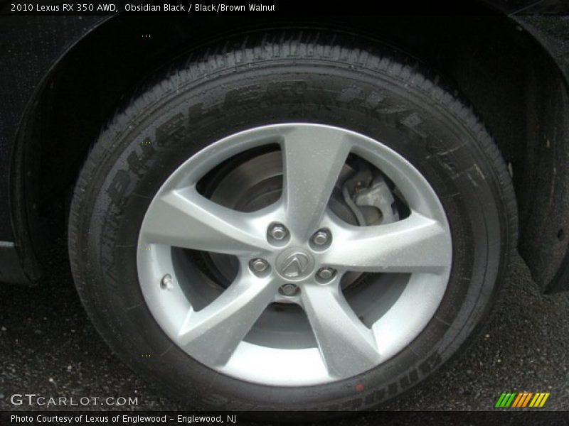 Obsidian Black / Black/Brown Walnut 2010 Lexus RX 350 AWD