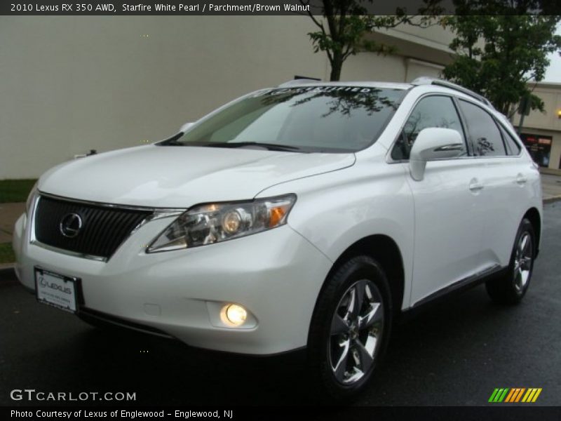 Starfire White Pearl / Parchment/Brown Walnut 2010 Lexus RX 350 AWD