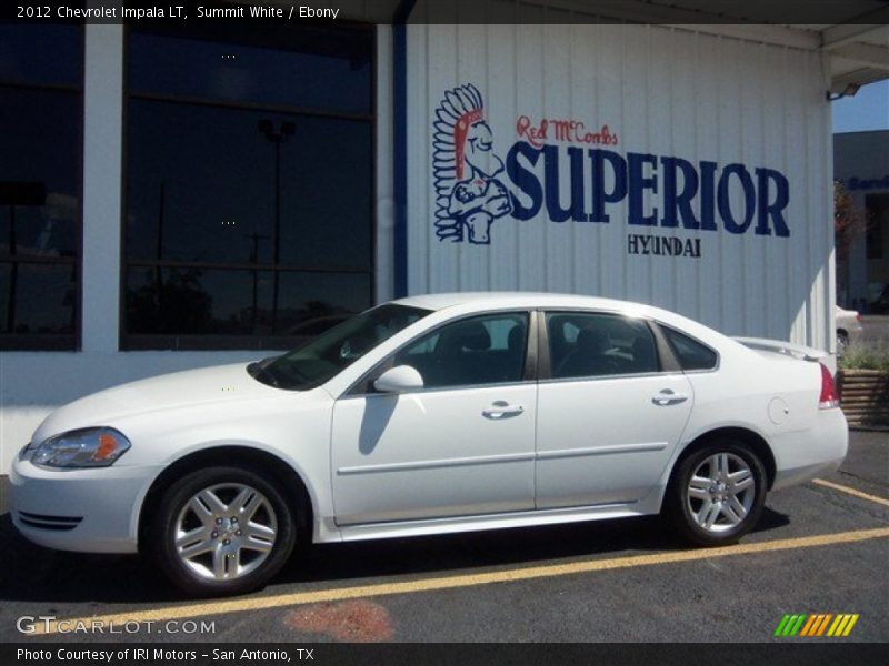 Summit White / Ebony 2012 Chevrolet Impala LT