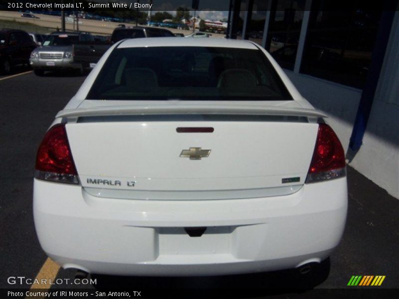 Summit White / Ebony 2012 Chevrolet Impala LT
