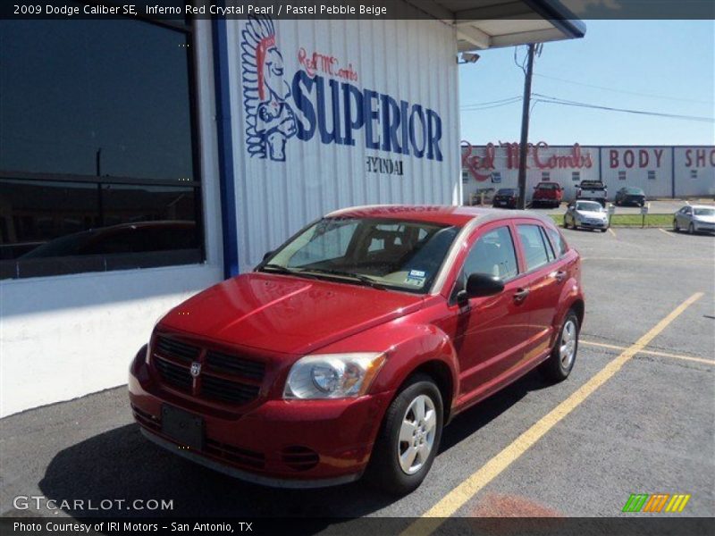 Inferno Red Crystal Pearl / Pastel Pebble Beige 2009 Dodge Caliber SE