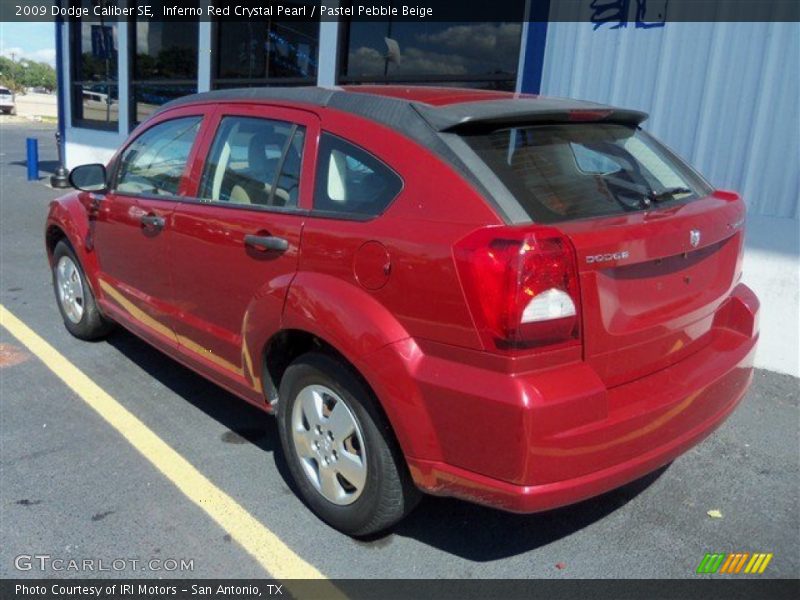 Inferno Red Crystal Pearl / Pastel Pebble Beige 2009 Dodge Caliber SE