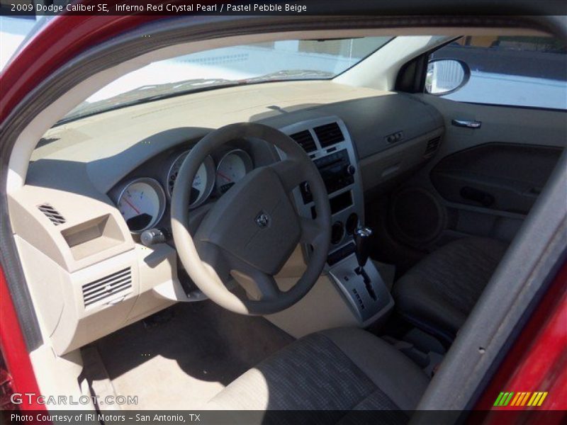 Inferno Red Crystal Pearl / Pastel Pebble Beige 2009 Dodge Caliber SE
