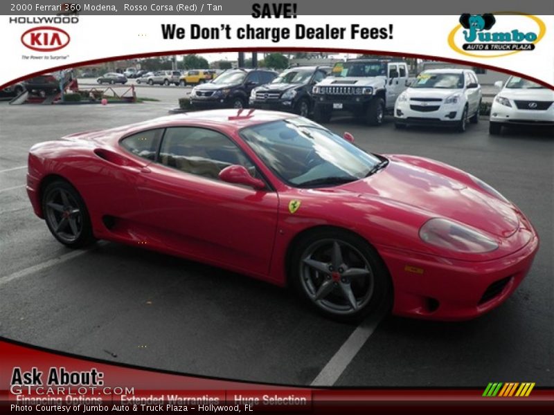 Rosso Corsa (Red) / Tan 2000 Ferrari 360 Modena