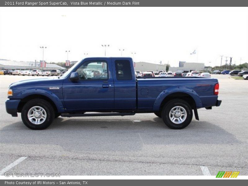 Vista Blue Metallic / Medium Dark Flint 2011 Ford Ranger Sport SuperCab