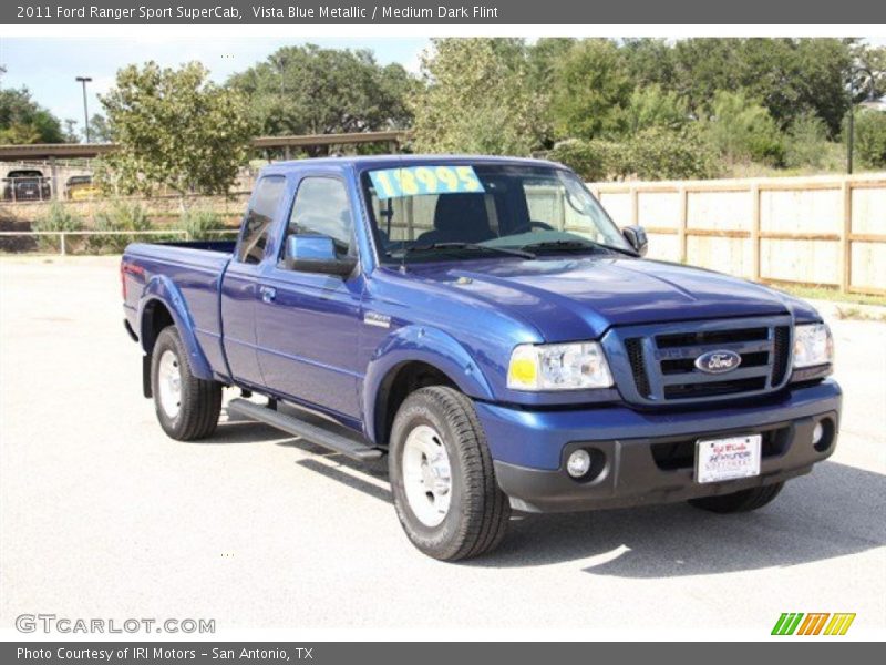 Vista Blue Metallic / Medium Dark Flint 2011 Ford Ranger Sport SuperCab