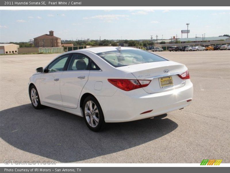 Pearl White / Camel 2011 Hyundai Sonata SE