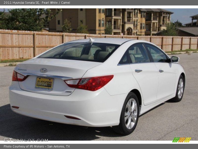 Pearl White / Camel 2011 Hyundai Sonata SE