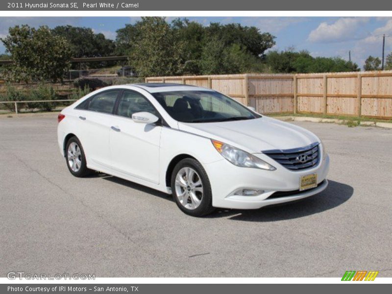 Pearl White / Camel 2011 Hyundai Sonata SE