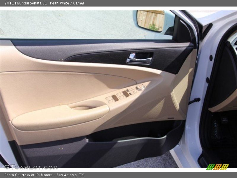 Pearl White / Camel 2011 Hyundai Sonata SE