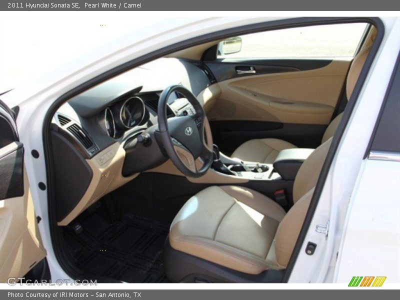 Pearl White / Camel 2011 Hyundai Sonata SE