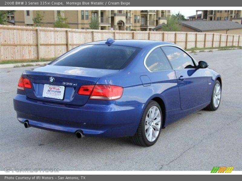 Montego Blue Metallic / Cream Beige 2008 BMW 3 Series 335xi Coupe